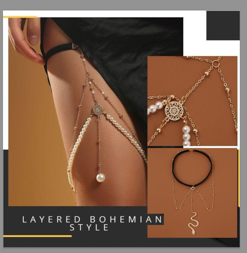 🔥Glamorous Thigh Chain Jewelry--Let the thighs exude charm.