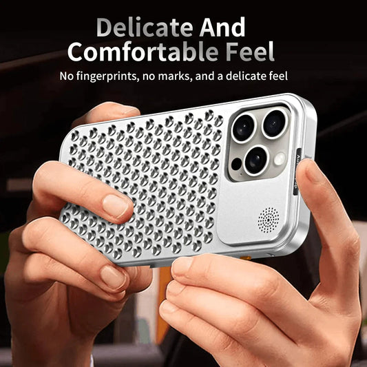 Breathable Perfume Aluminum alloy Heat Dissipation Phone Case For iPhone