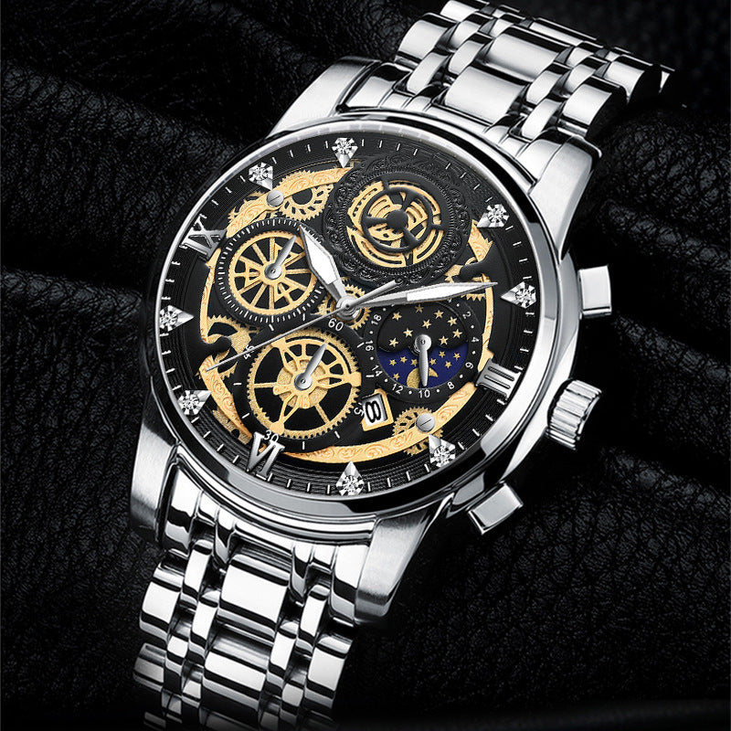 2024 New Sun Moon Star Men's Watch