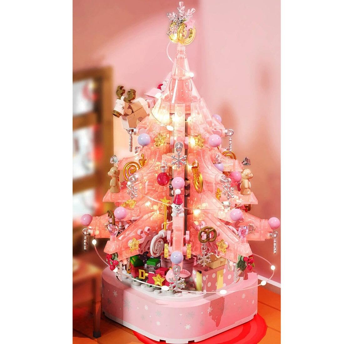 【Christmas best seller🎄】Pink Crystal Christmas Tree Building Block Set - Last day 49% Off