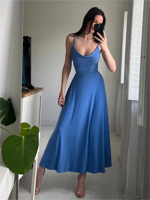 🔥Lulah Drape Maxi Dress with Built-in Bra(Our store’s products)