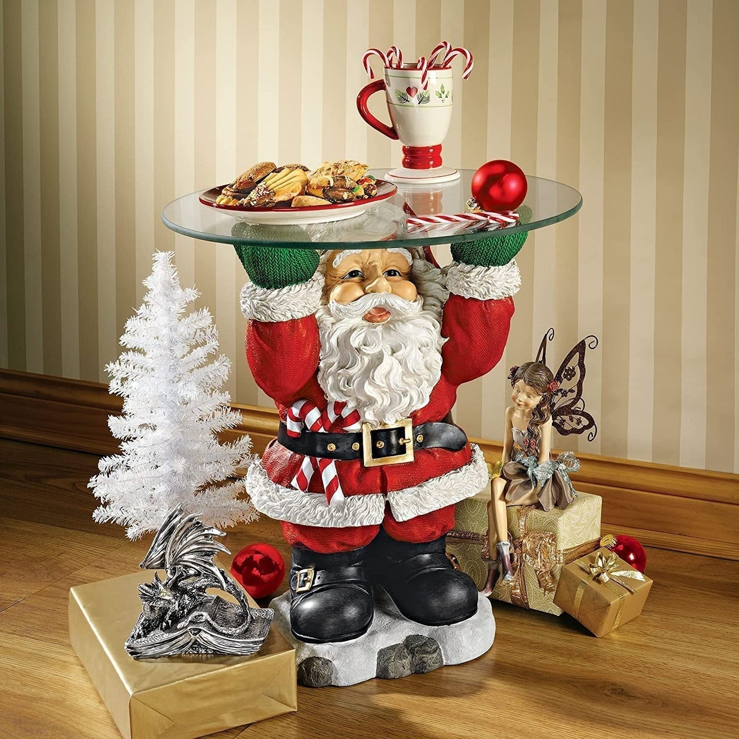 【Christmas best seller🎄】🎅Santa Holdings Tray Figurine