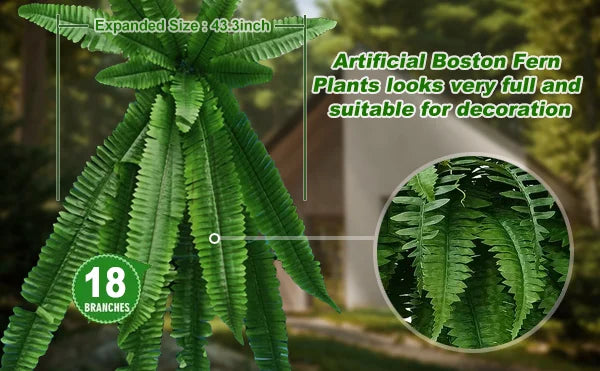 💥This Week's Special Price $18.99🌱UV Resistant Lifelike Artificial Boston Fern