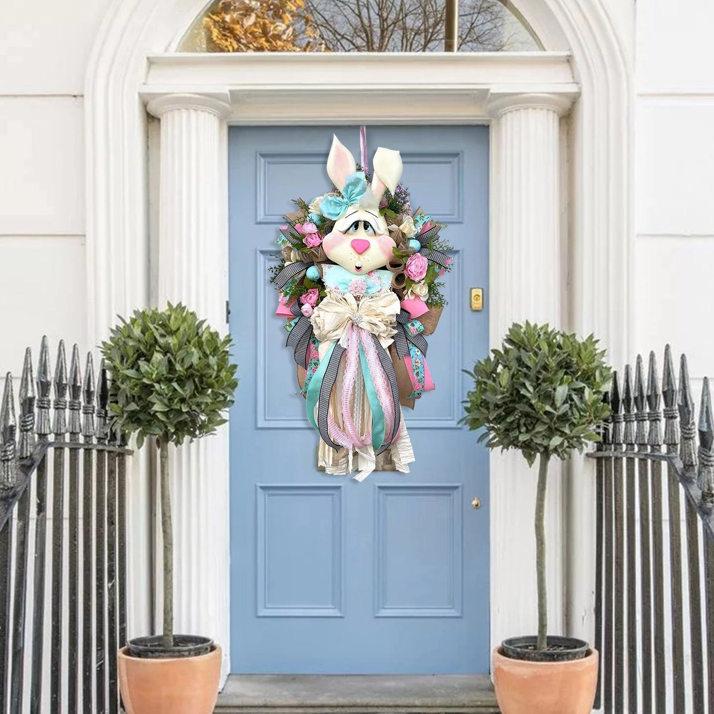 [50% Sale🔥] Easter Wreath for Front Door - Easter Bunny