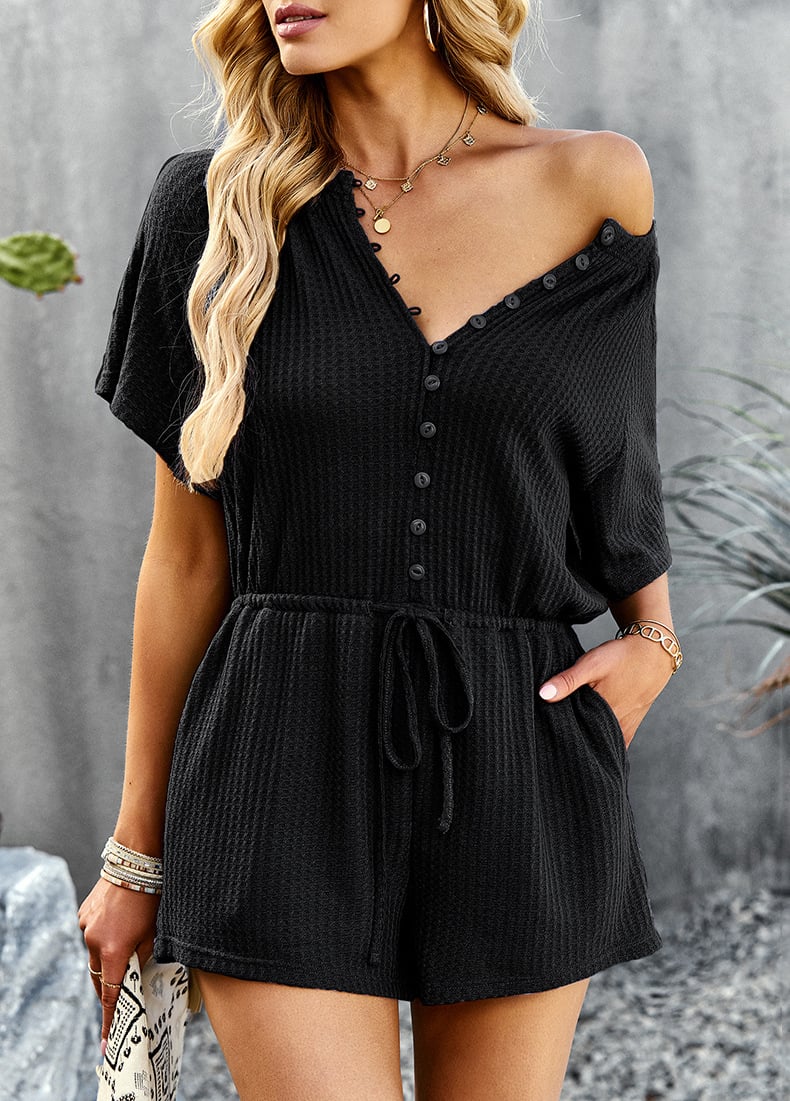 V-neck Drawstring Jumpsuit-BUY 2 FREE SHIPPING