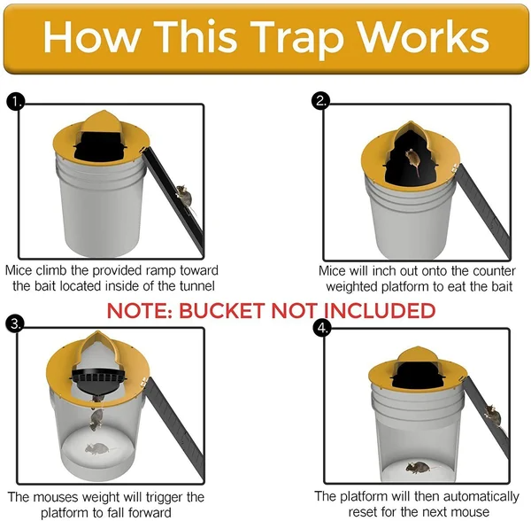 🔥HOT SALE 70% OFF🔥 Flip Slide Bucket Lid Mouse Trap