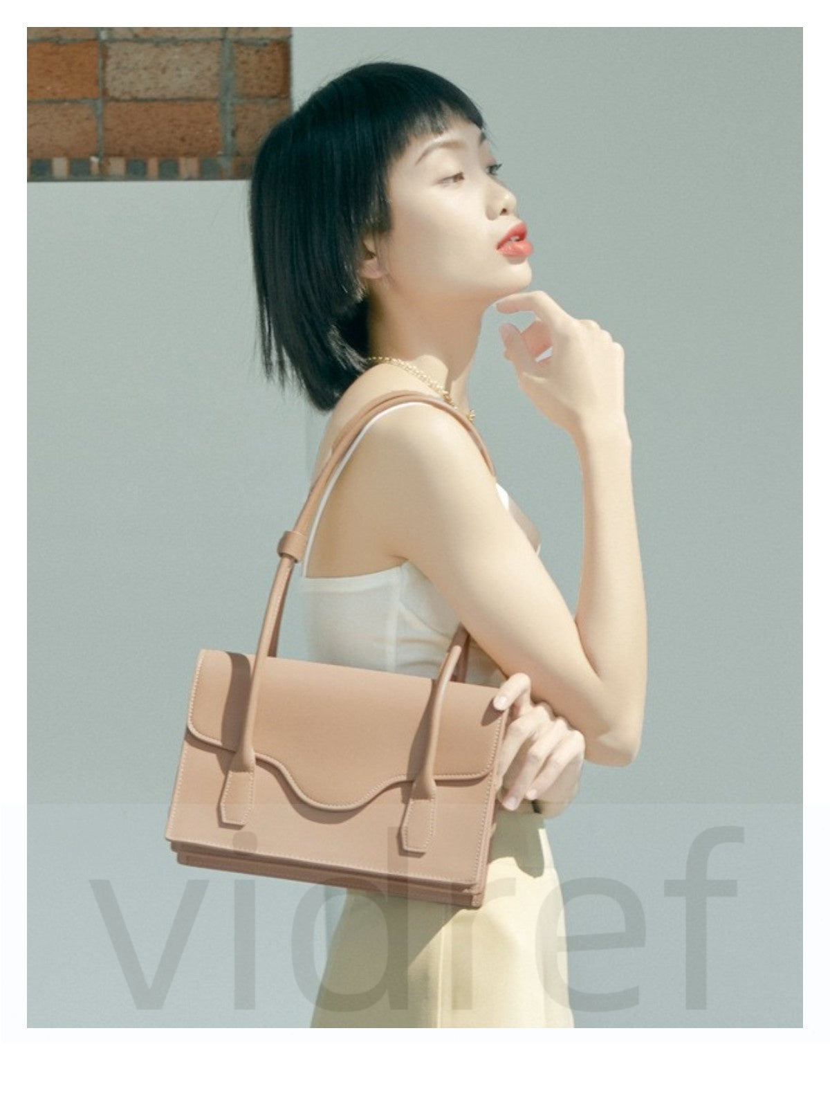 Genuine leather women's bag, personalized high-end niche shoulder bag