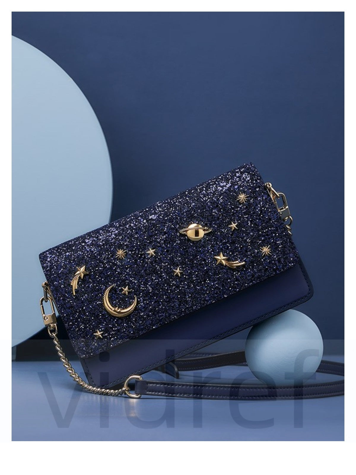 Niche genuine leather female starry sky high-end shoulder bag