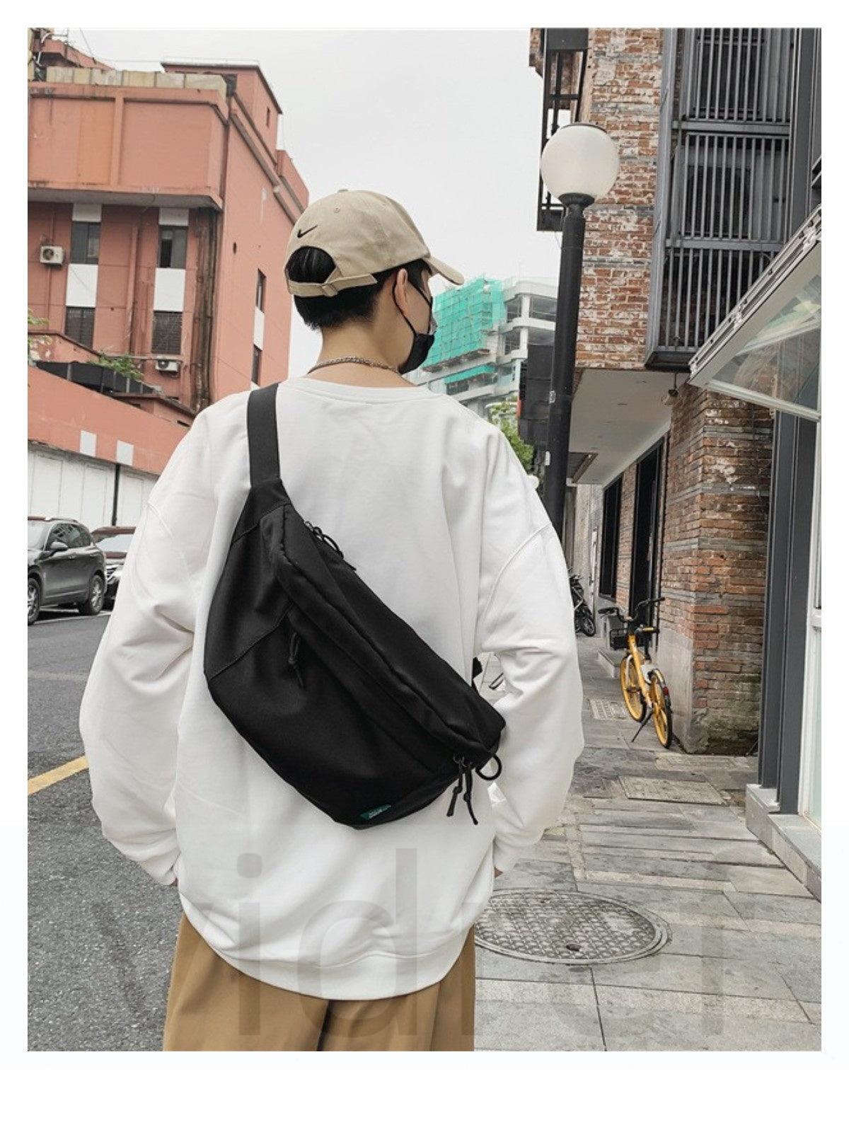 Men's and women's casual Japanese shoulder bags