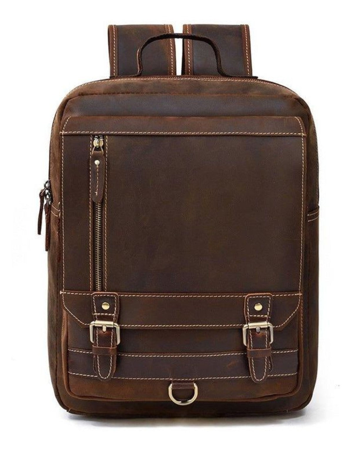 Woosir Vintage Laptop Leather Backpack Mens