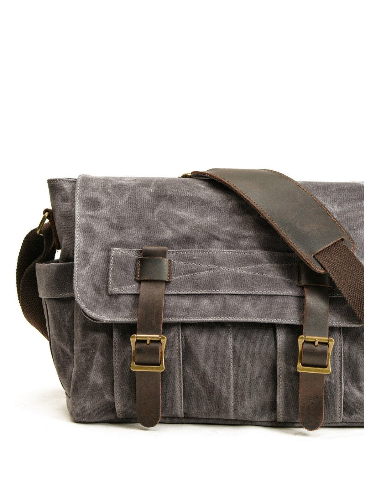 Canvas vintage men's shoulder bag（dark gray）