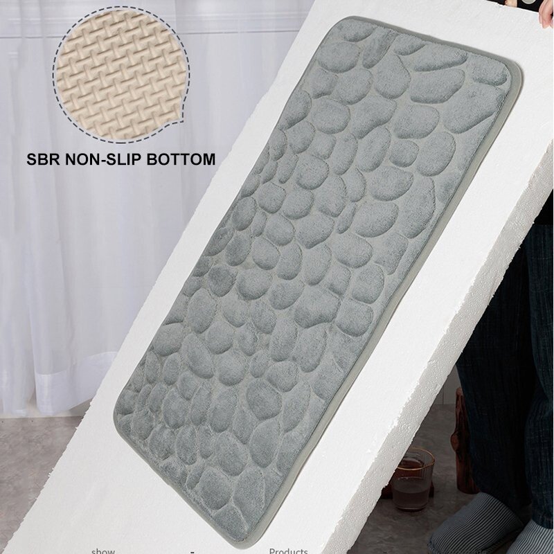 2024 New Arrival Cobblestone Embossed Bathroom Bath Mat