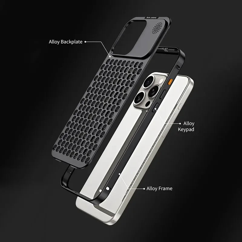 Breathable Perfume Aluminum alloy Heat Dissipation Phone Case For iPhone