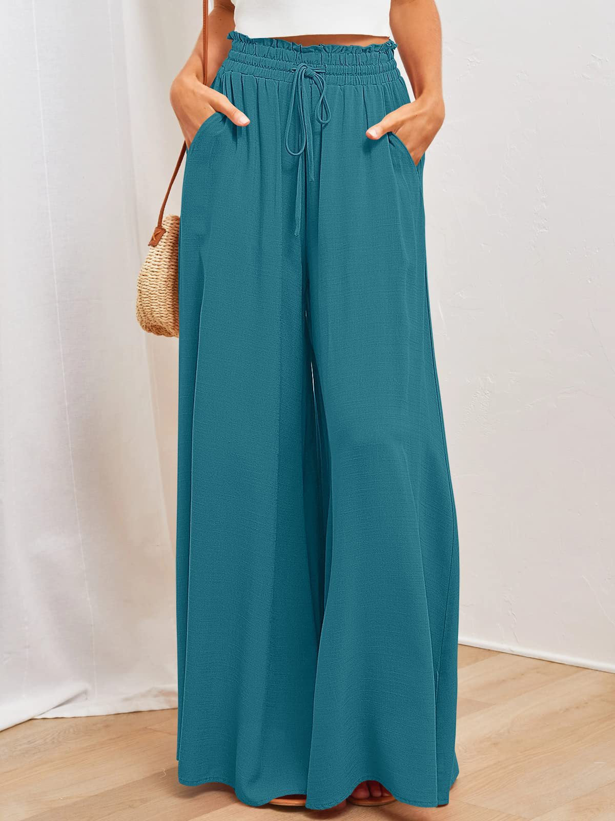 2024 wide leg loose casual fashion trousers for women