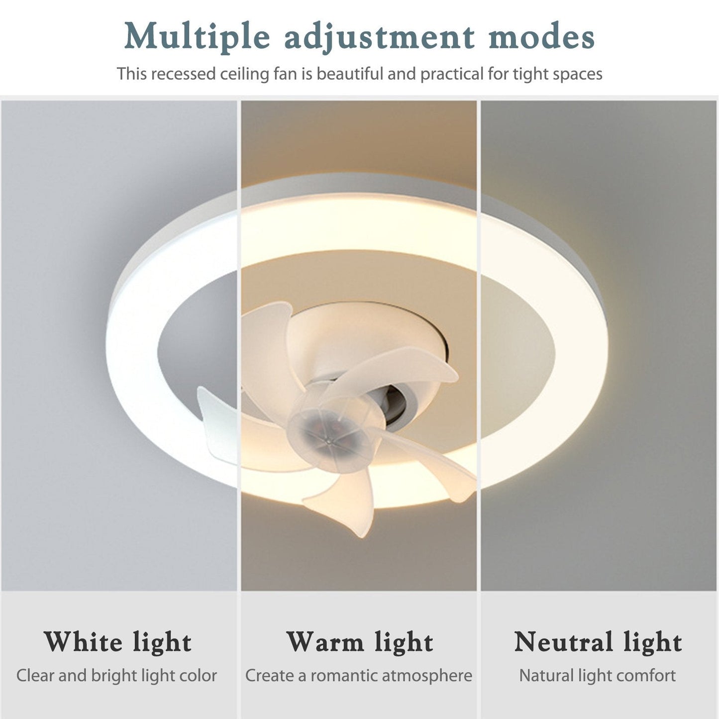 Free Shipping - LED Swing Head Fan Light