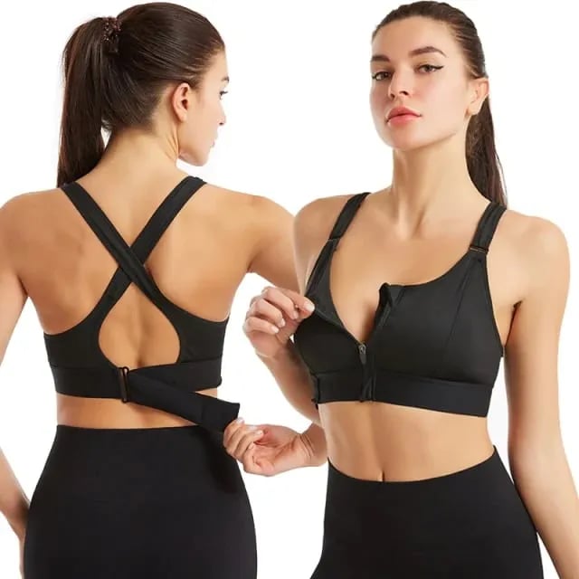 🔥Hot Sale 48% Off - Wireless Support Super Tight Impact Resistant Zipper Sports Bra