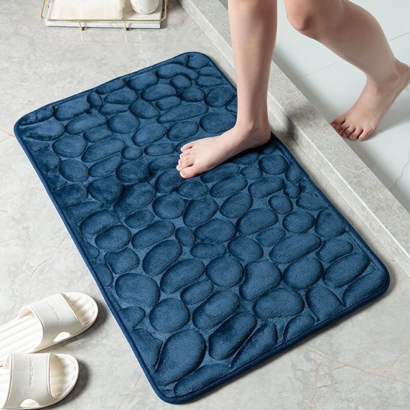 2024 New Arrival Cobblestone Embossed Bathroom Bath Mat