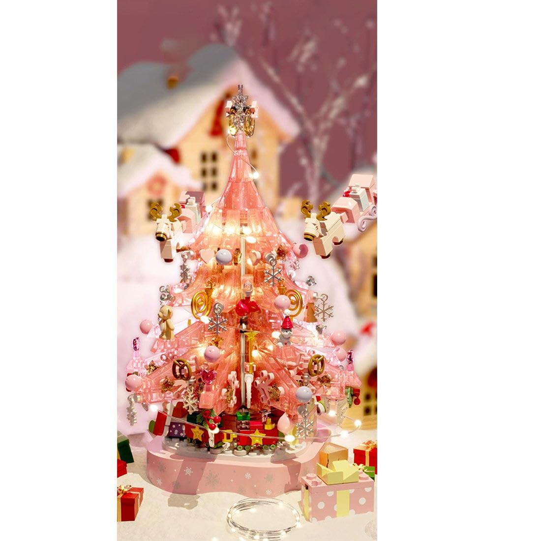 【Christmas best seller🎄】Pink Crystal Christmas Tree Building Block Set - Last day 49% Off