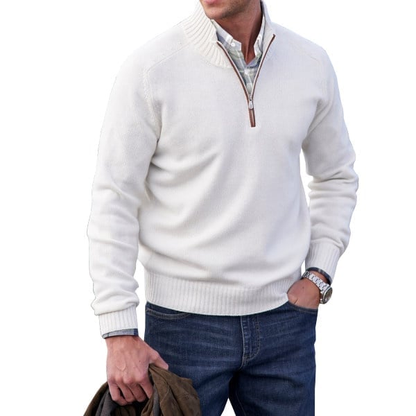 ✨Today's Deal - Men's Cashmere Zipper Basic Sweater (Buy 2 Free Shipping)😍