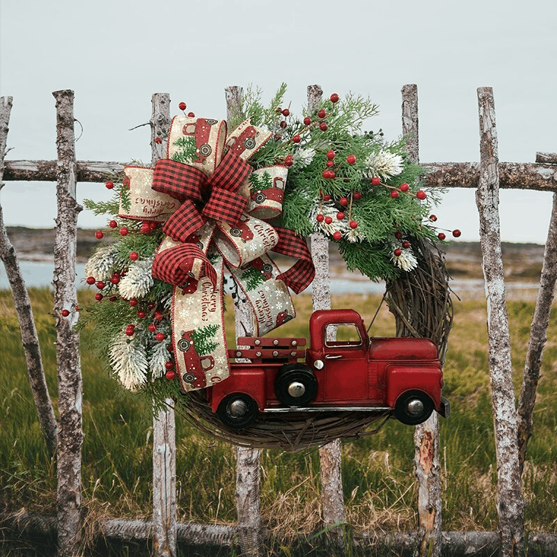 【Christmas best seller🎄】💥50% Off💥Red Truck Christmas Wreath