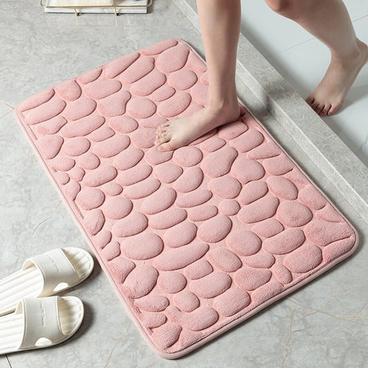 2024 New Arrival Cobblestone Embossed Bathroom Bath Mat