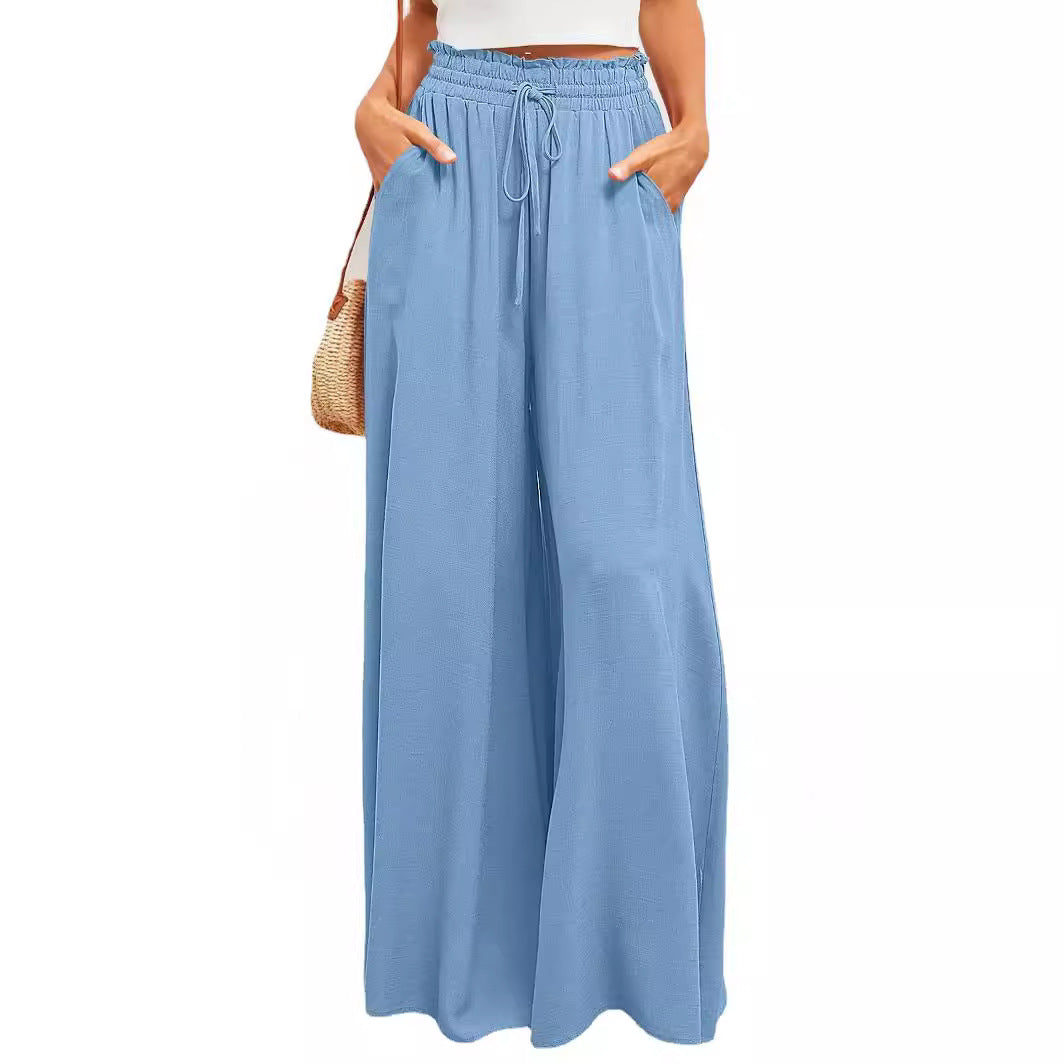 2024 wide leg loose casual fashion trousers for women