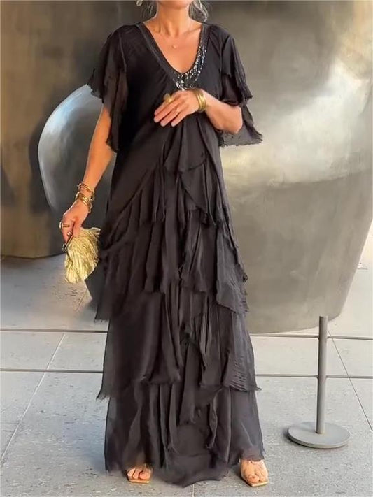 Last Day Promotion🔥Elegant V-neck Maxi Dress(BUY 2 FREE SHIPPING)