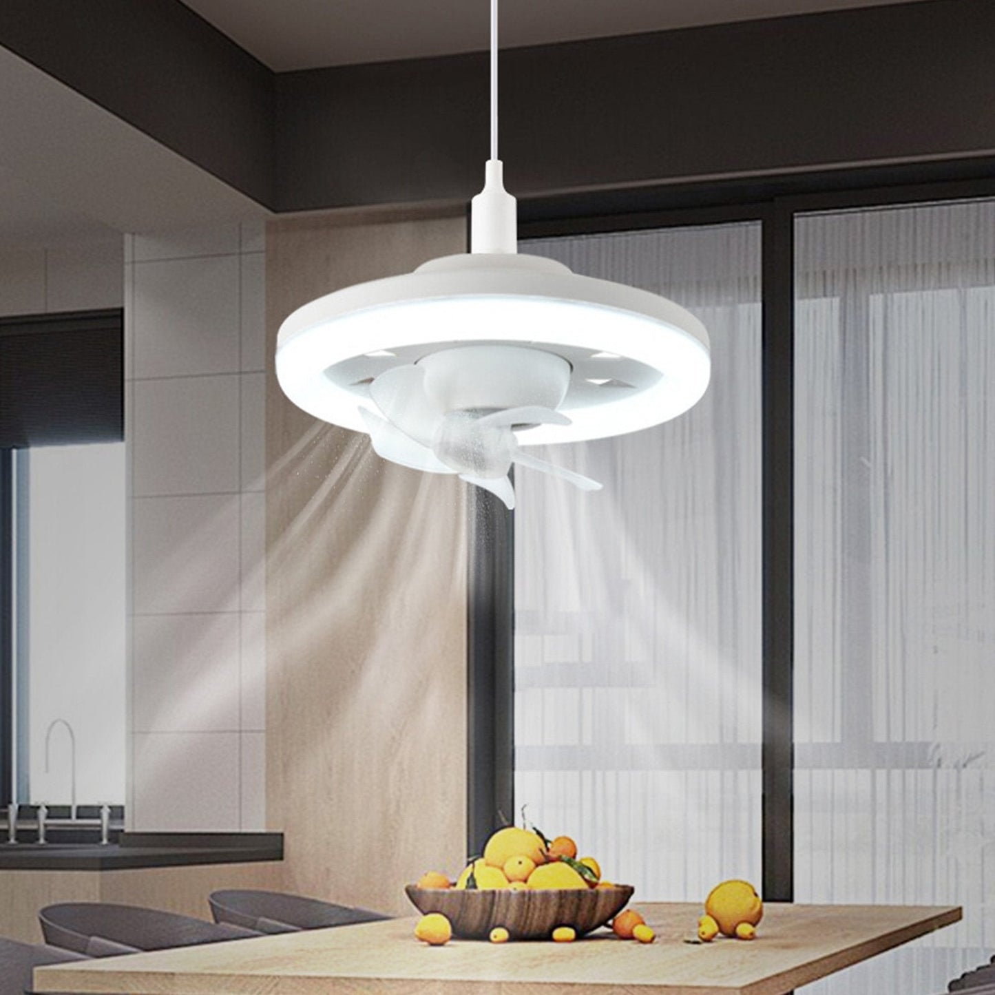 Free Shipping - LED Swing Head Fan Light