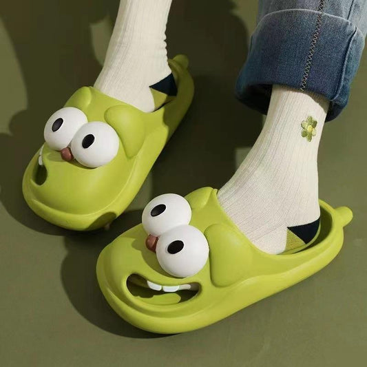 2024 New Cartoon Big Eyed Dog Slippers