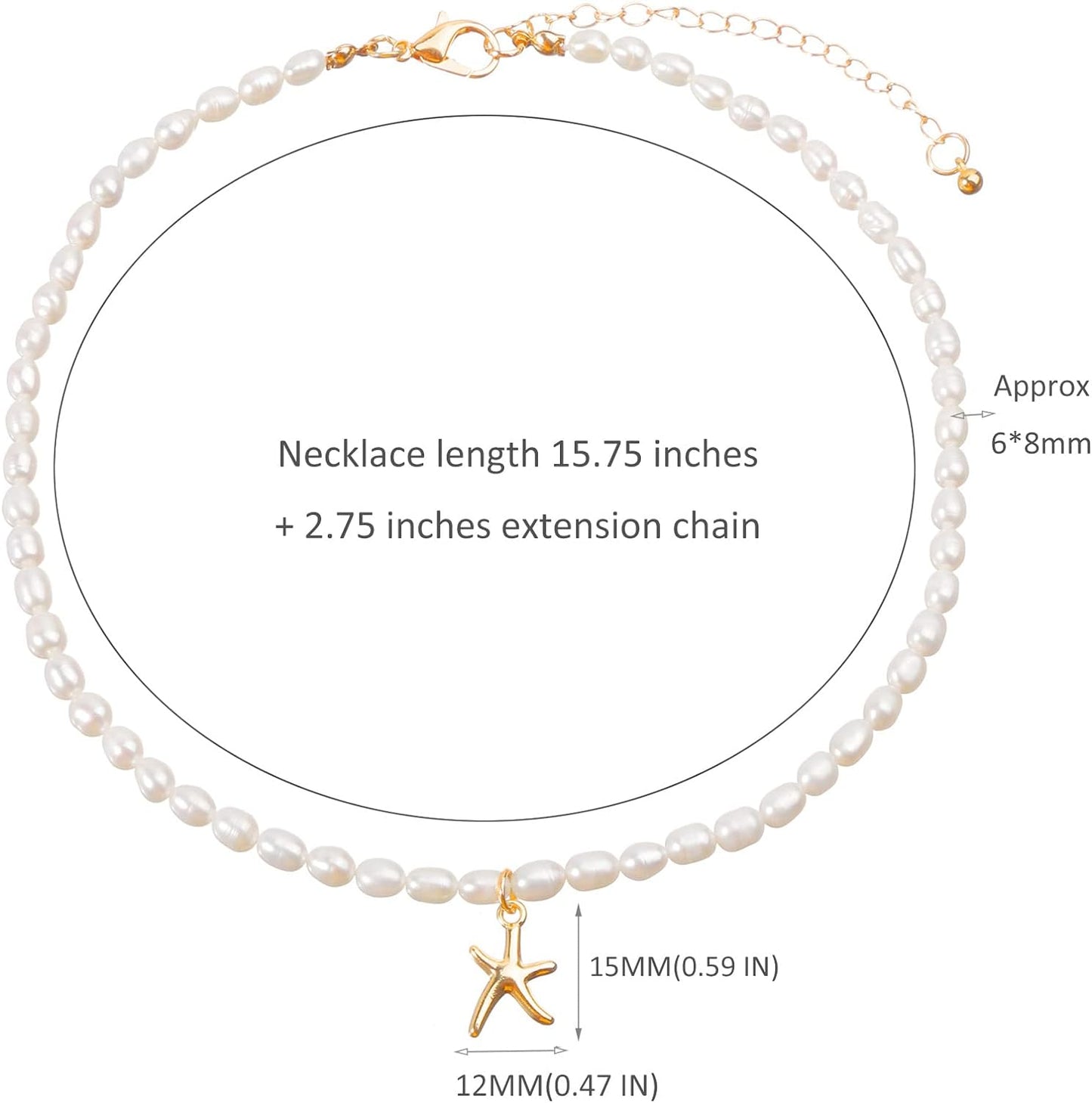 Fashion Women's Natural Freshwater Pearl Necklace