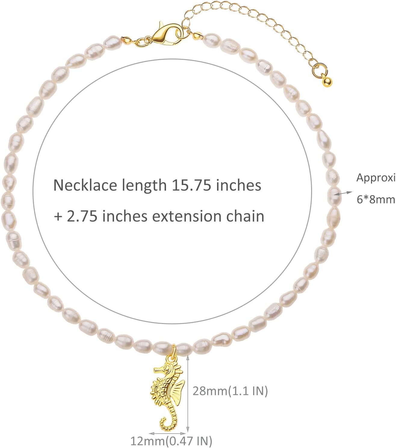 Fashion Women's Natural Freshwater Pearl Necklace