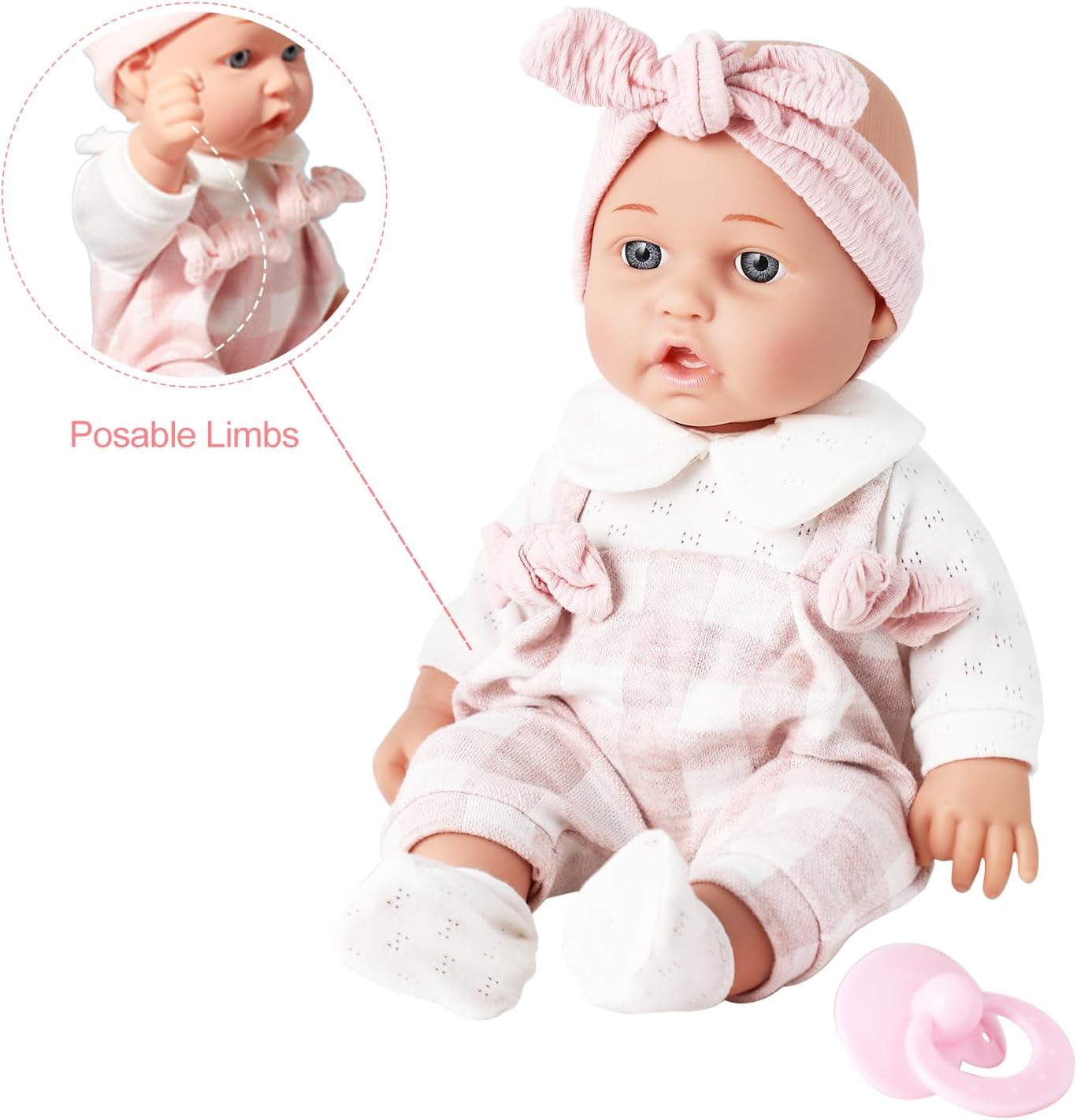 12" baby doll comes with microfiber blanket and bottle