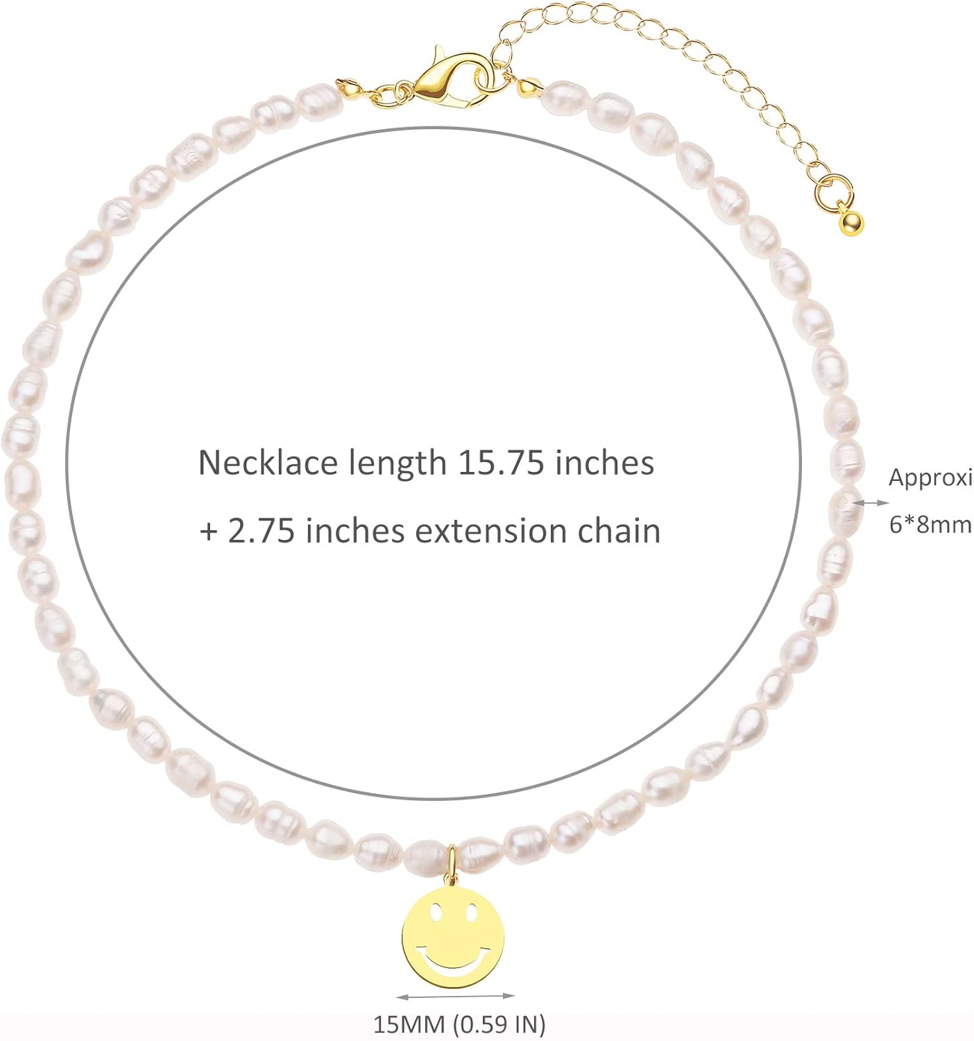 Fashion Women's Natural Freshwater Pearl Necklace