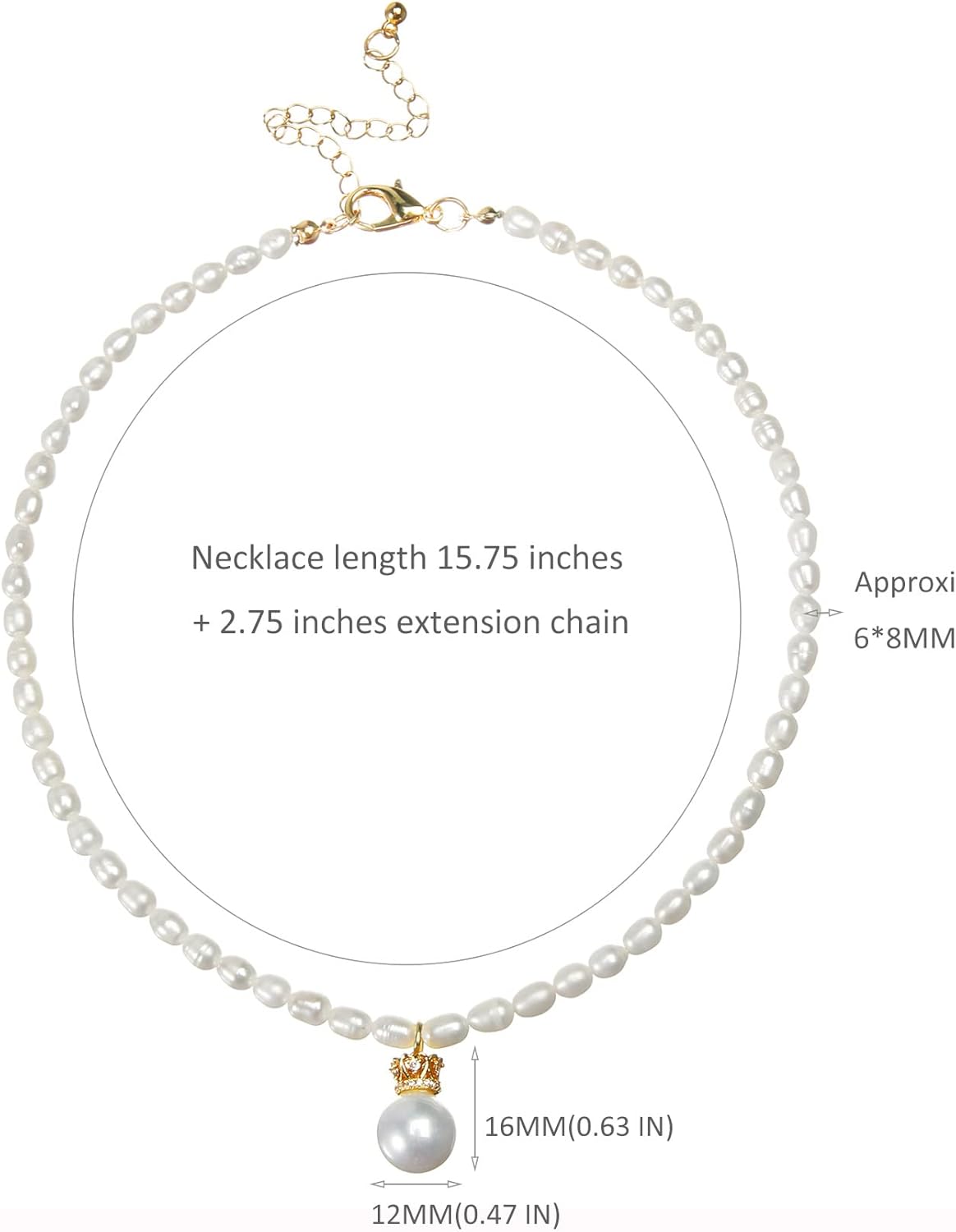 Fashion Women's Natural Freshwater Pearl Necklace