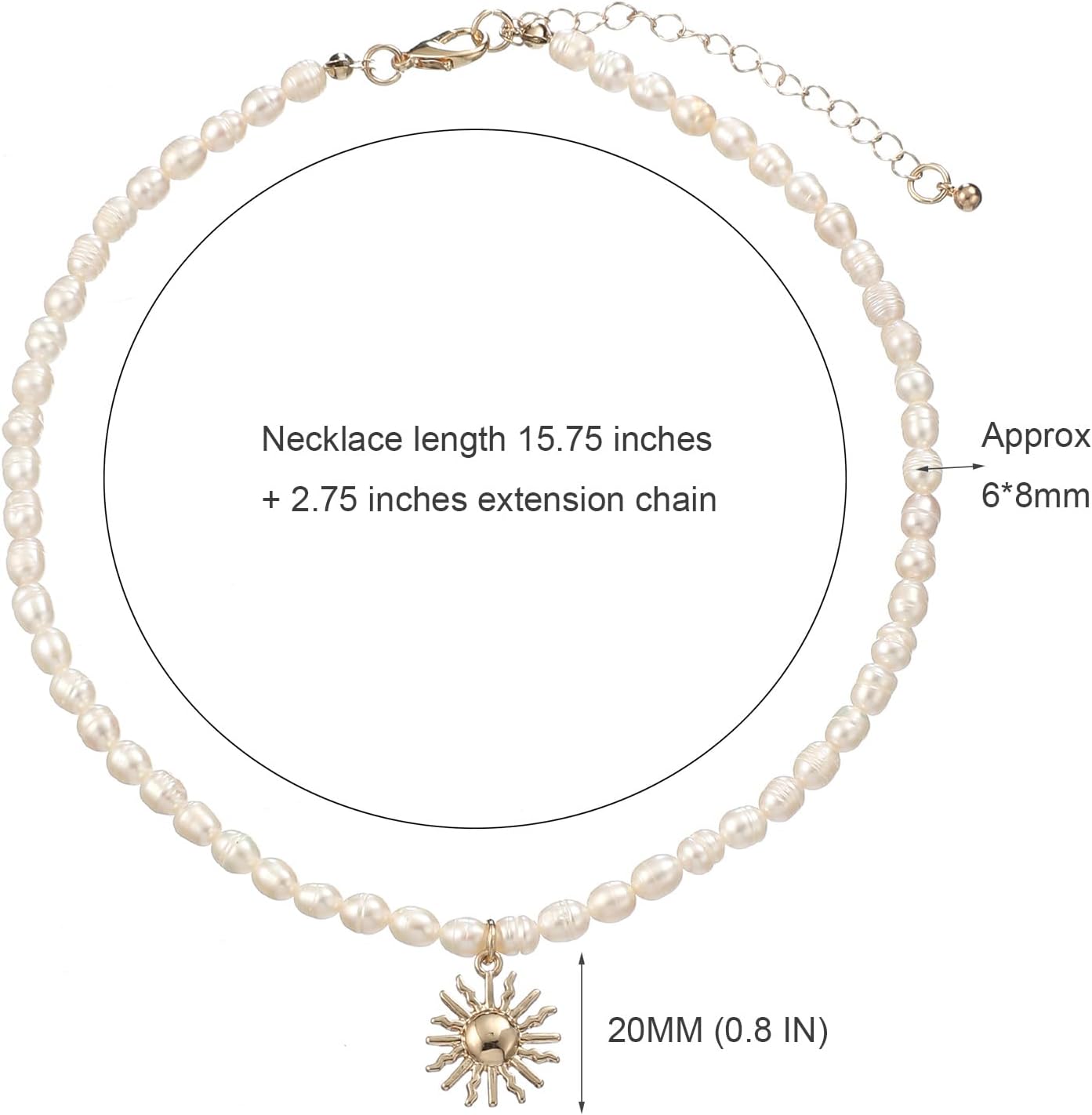 Fashion Women's Natural Freshwater Pearl Necklace