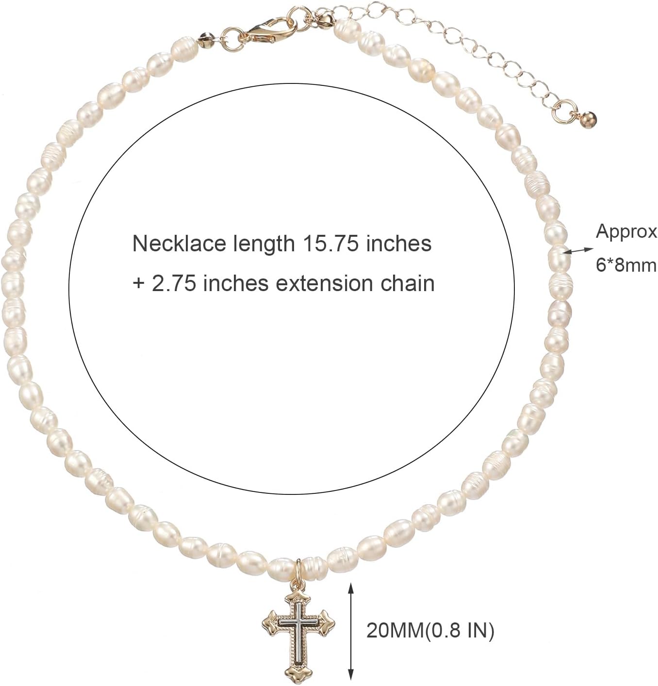 Fashion Women's Natural Freshwater Pearl Necklace