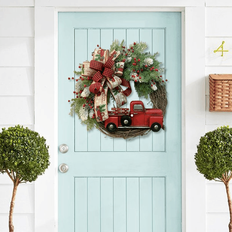 【Christmas best seller🎄】💥50% Off💥Red Truck Christmas Wreath