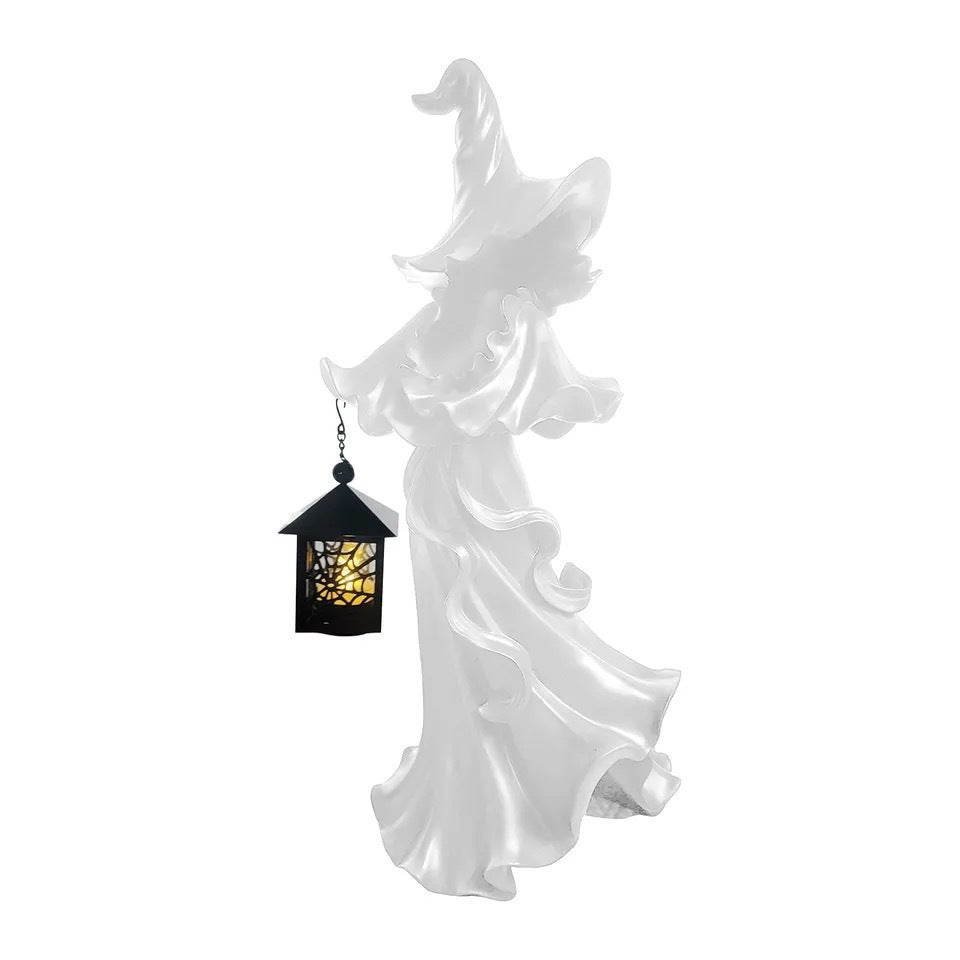 Witch With LED Lantern Decoration