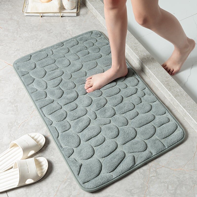 2024 New Arrival Cobblestone Embossed Bathroom Bath Mat