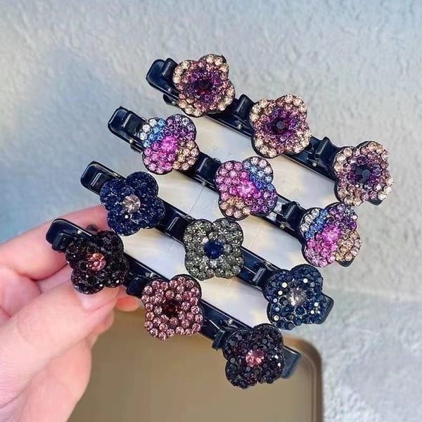 🎄Christmas Sale -🔥 Shiny Crystal Braided Hair Clip