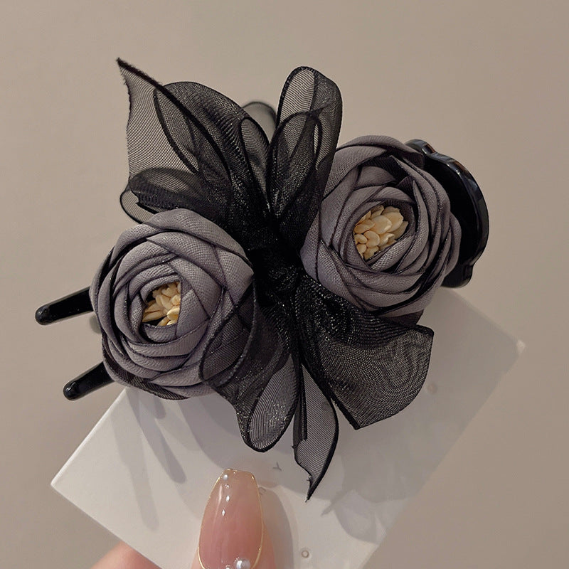 2024 new high-end hair accessories flower ball hairpin for women