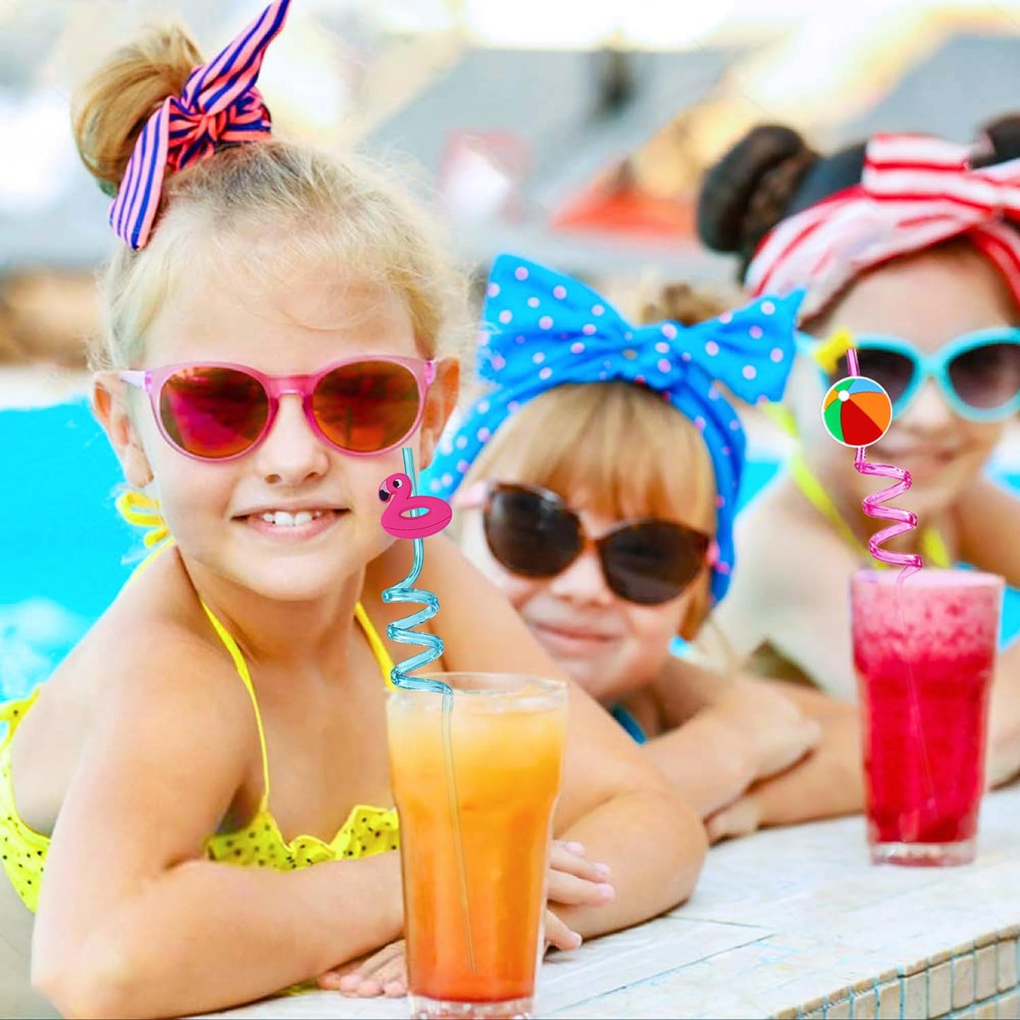 Pool Party Decorative Straws