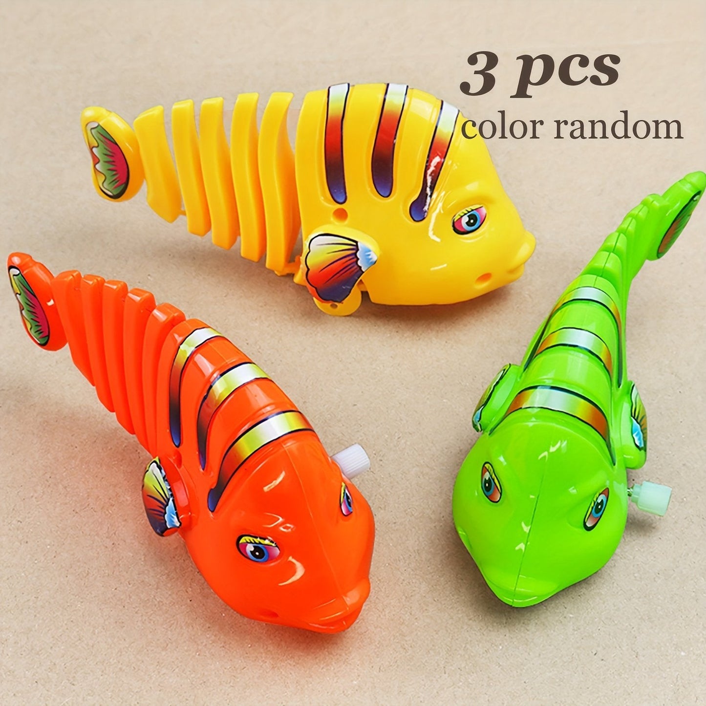 🐟Plastic Wind-Up Wiggle Fish Toys