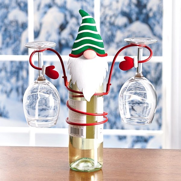 🎄 Early Christmas Pre-Sale - 50% Off -Holiday Wine Bottle & Glass Holders - Christmas decoration