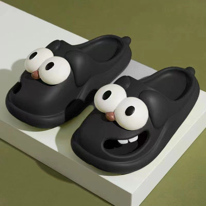 2024 New Cartoon Big Eyed Dog Slippers