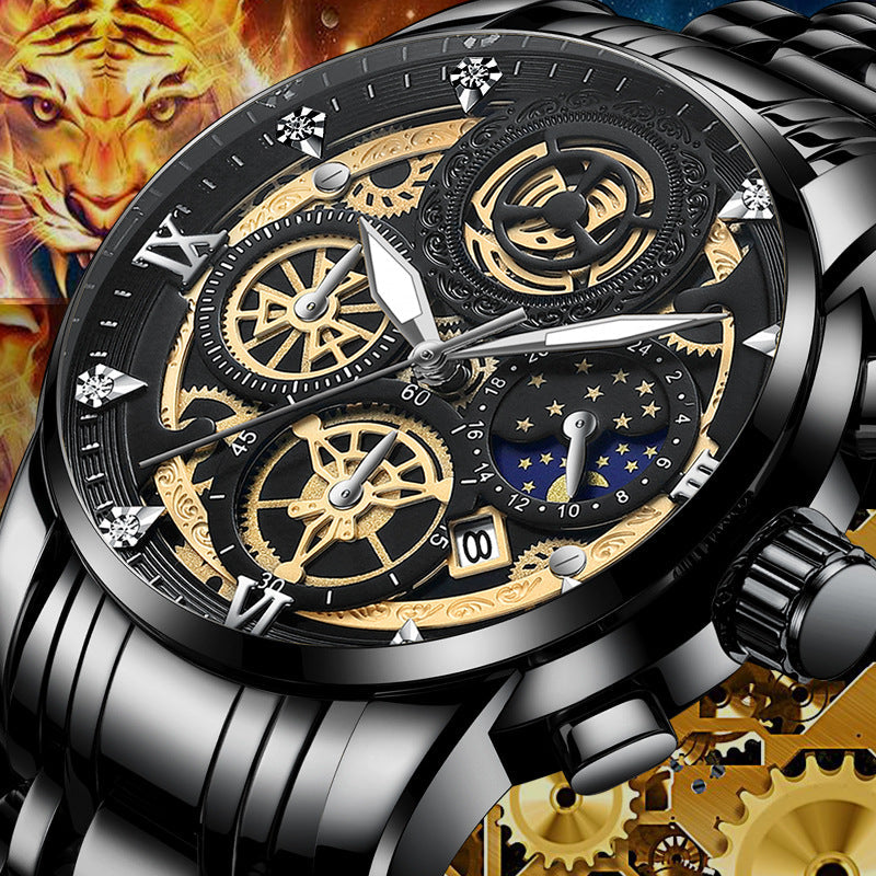 2024 New Sun Moon Star Men's Watch