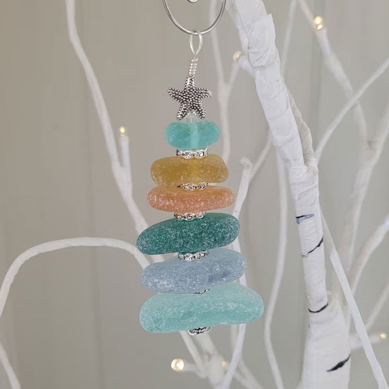 🔥Last Day 49% OFF-Sea Glass Christmas Tree Ornament🎄