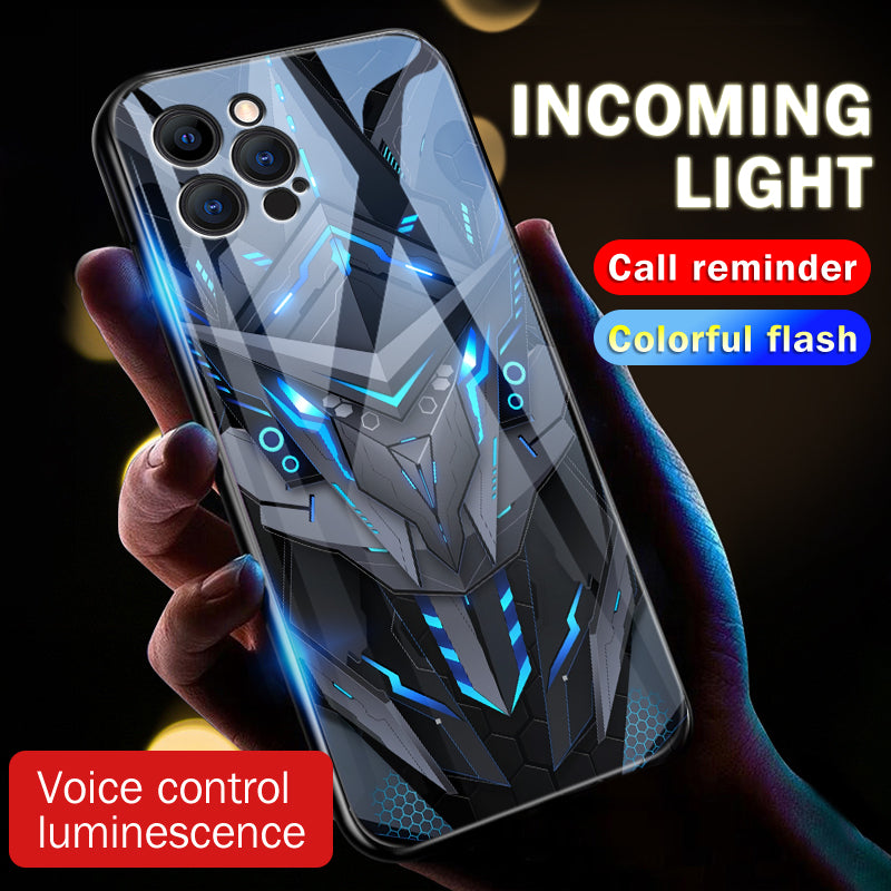 Cool Mecha Apple Smart Flash Phone Case