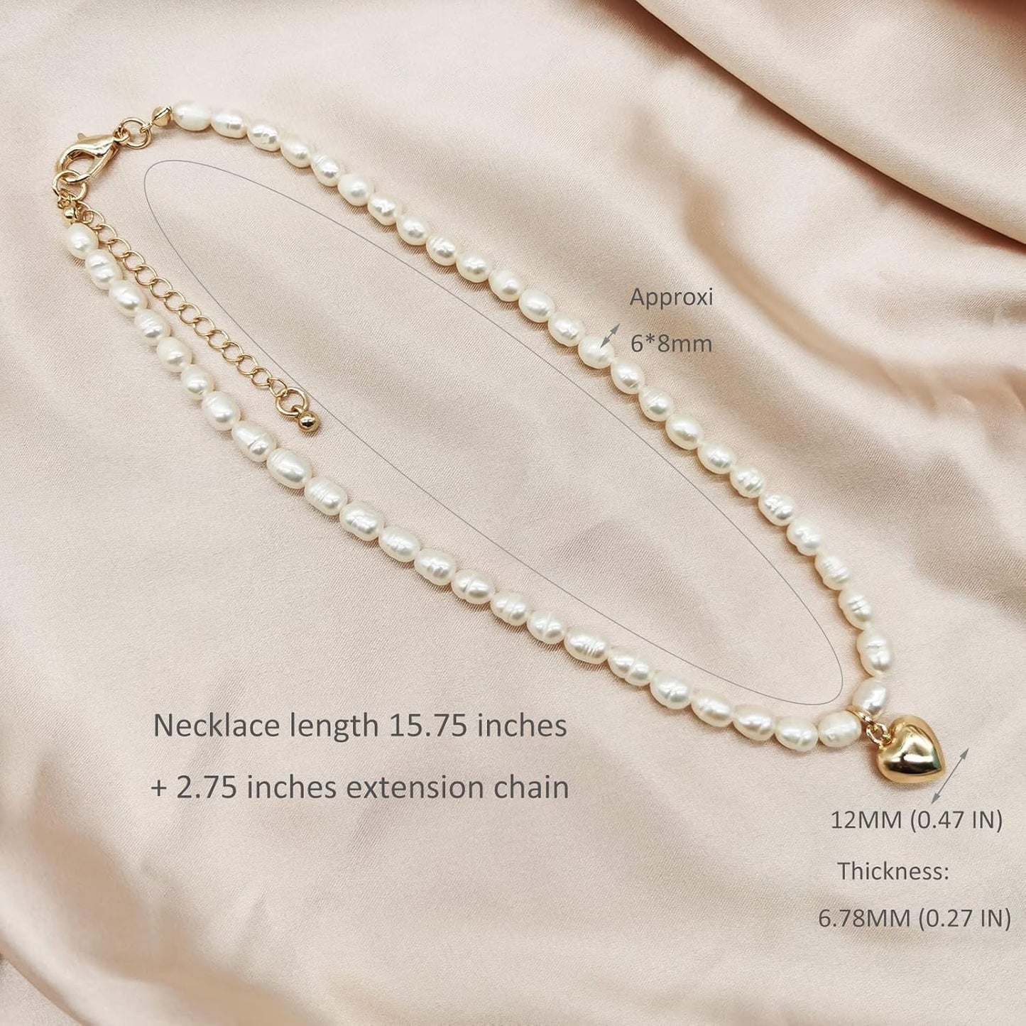 Fashion Women's Natural Freshwater Pearl Necklace