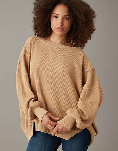 Oversized Big Hug Waffle Sweatshirt - Buy two and get free shipping!